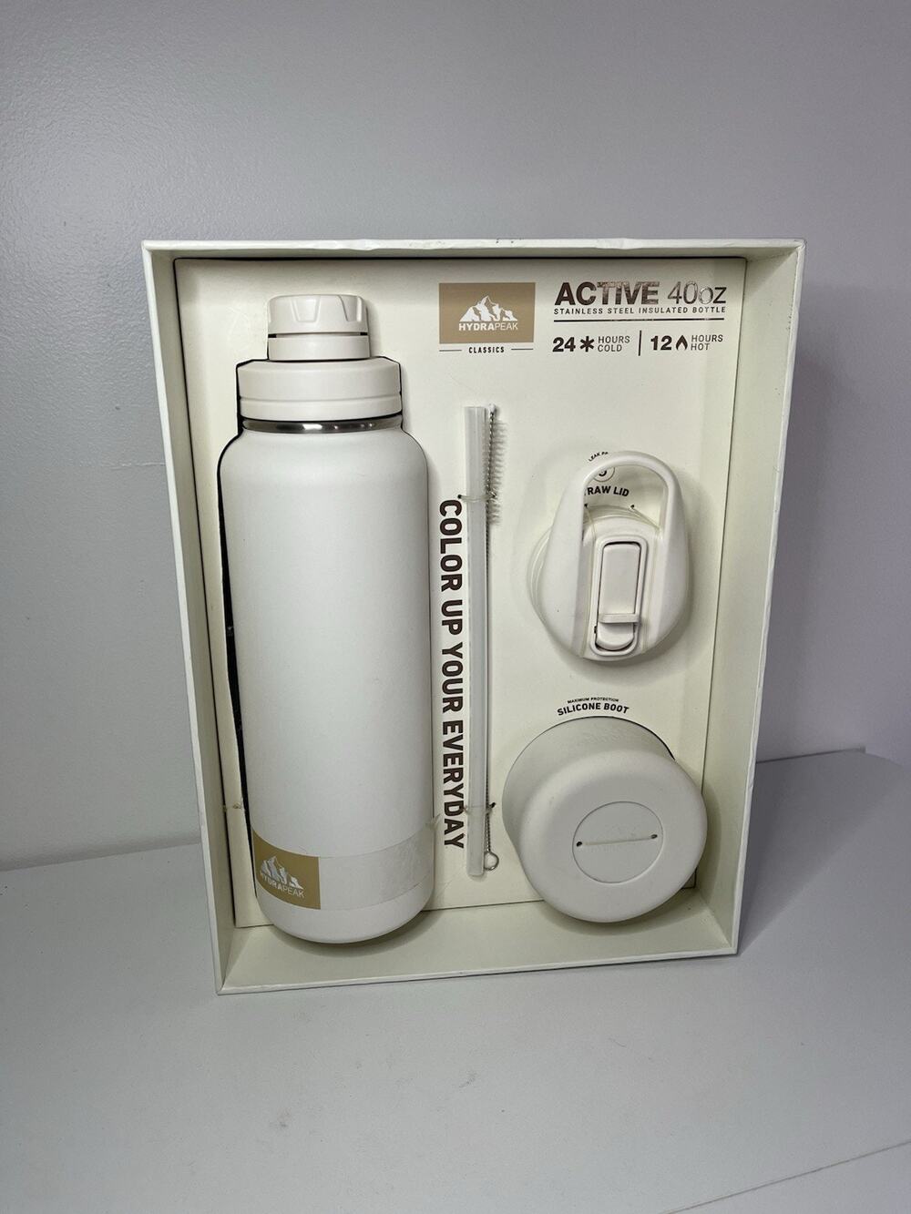 HYDRAPEAK ACTIVE 40oz Stainless Steel Insulated Bottle Set 24hr(cold) 12hr(hot)